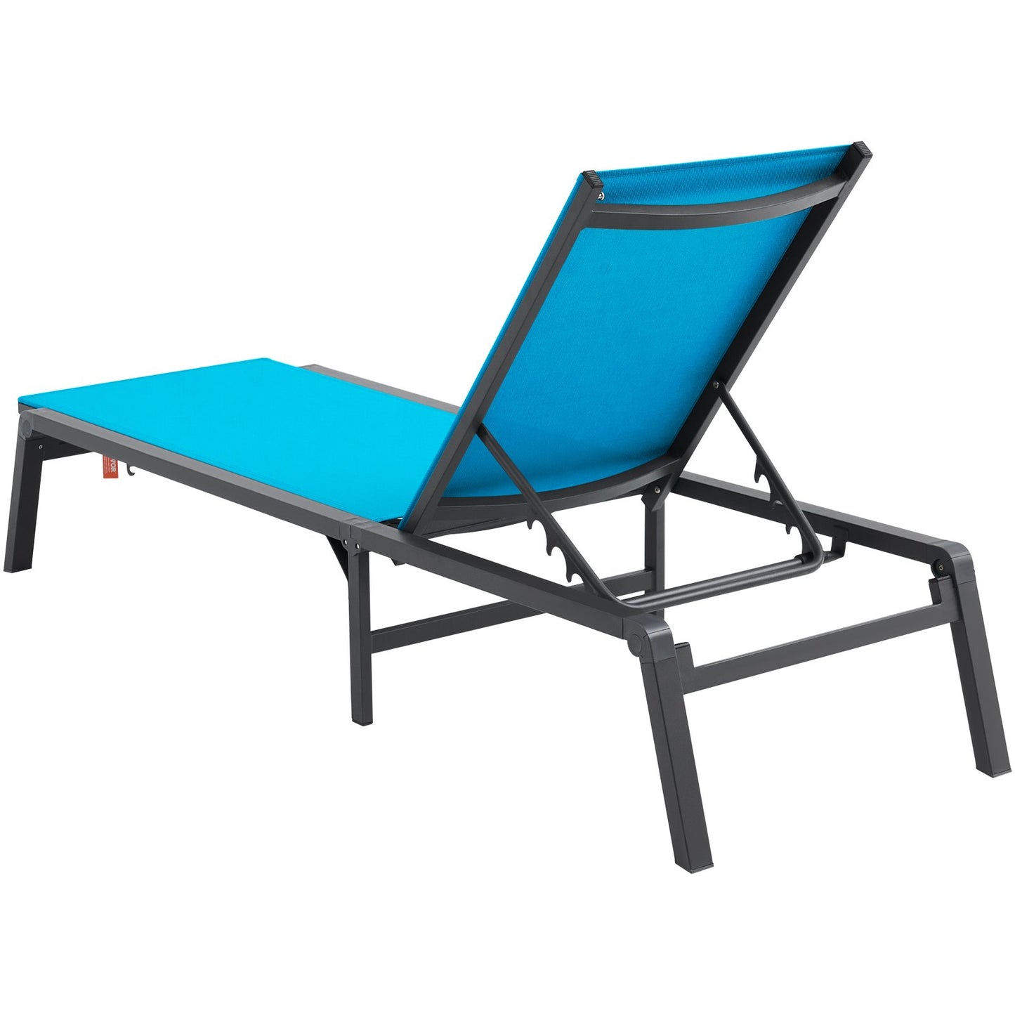 Chaiselongue-Stuhl, Terrassen-Loungesessel, 5-fach verstellbar, 2 Stück