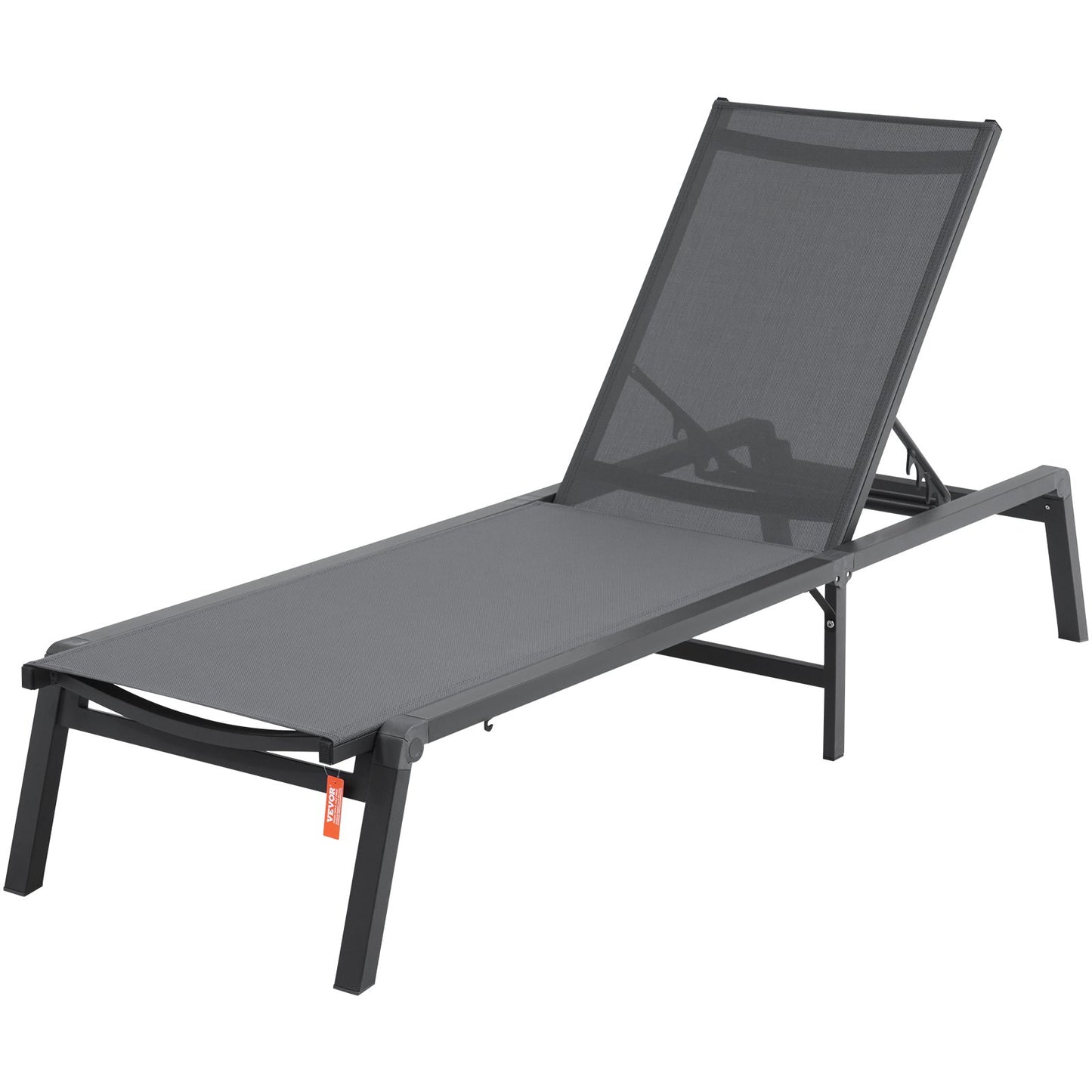 Chaiselongue-Stuhl, Terrassen-Loungesessel, 5-fach verstellbar, 2 Stück