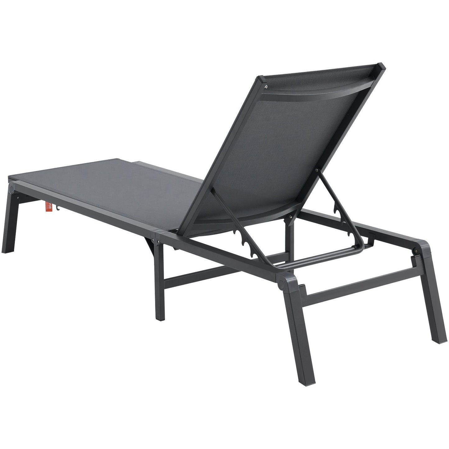 Chaiselongue-Stuhl, Terrassen-Loungesessel, 5-fach verstellbar, 2 Stück