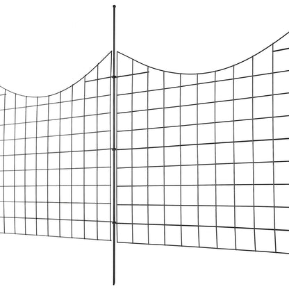 Garden Fence, No Dig Fence 36.6''(H)x29.5''(L) Animal Barrier Fence, Decorative Underground Garden Fence with 2.5 Inch Spike Spacing, Metal Dog Fence for Yard and Patio, 5-Pack