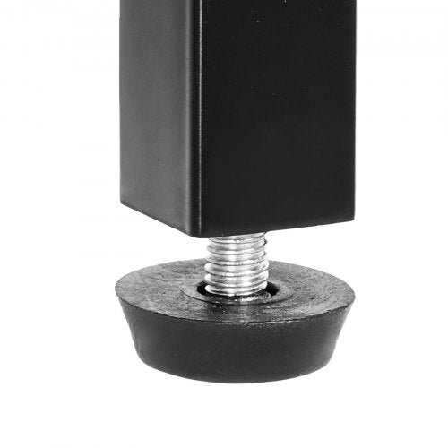 3-stufiger Glaskonsolentisch, rechteckiger Beistelltisch mit Kippschutz, schwarz