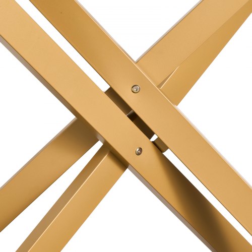 Glass coffee table Rectangular coffee table with glass top and cross legs