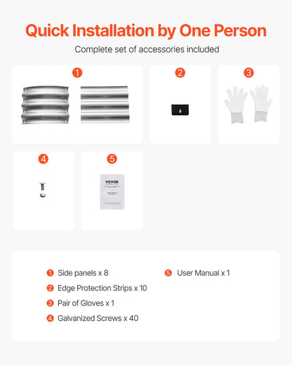 Metall-Hochbeet für den Garten, 1,2 x 6 x 3 m, verzinkter Pflanzkasten für den Außenbereich, silberfarben