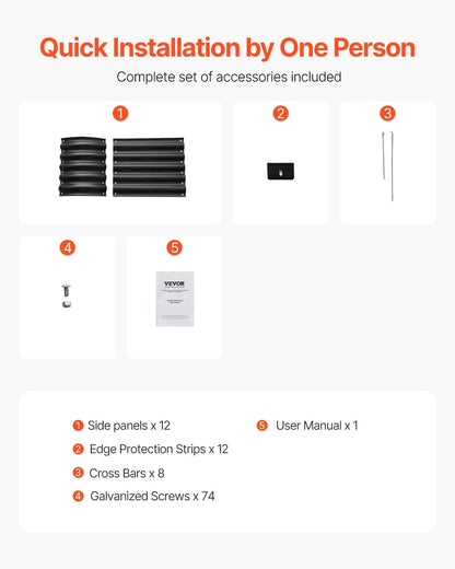 Metall angehobenes Garten-Bett 6.56x1.96x1.4 Fuß galvanisierte Pflanzer-Kasten-Dunkelgrau