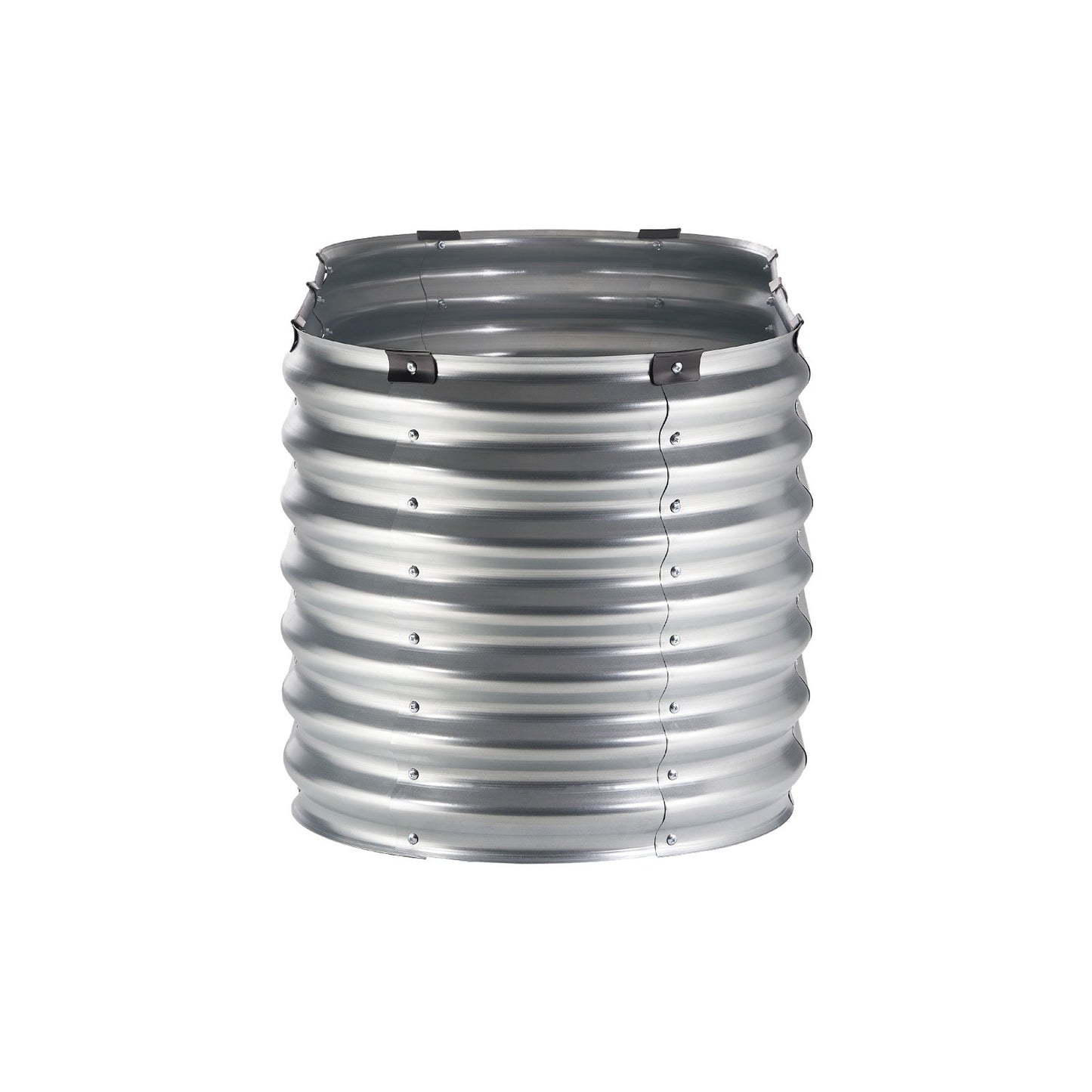 Metall-Hochbeet, 4 x 2 x 2 Fuß, verzinkter Pflanzkasten für den Außenbereich, silberfarben