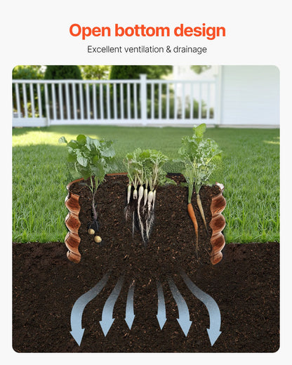 Metall upphöjd trädgårdssäng 2x1 fot 3 st Utomhus galvaniserad plantering träsäd