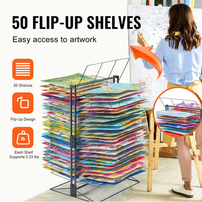 Kunst-Trockenständer, 50 abnehmbare Regale, Mal-Trockenständer für das Klassenzimmer