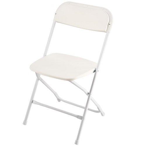 6-pack of folding chairs, portable plastic chairs with heavy-duty metal frame