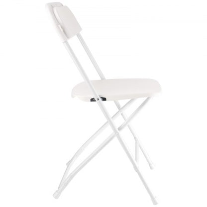 6-pack of folding chairs, portable plastic chairs with heavy-duty metal frame