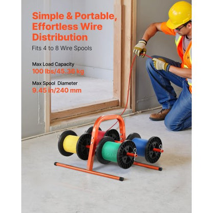 Handhållen trådhållare för upp till 8 spolar Elektrisk Industri Detaljhandel