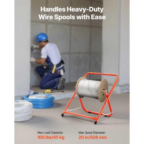 Hopfällbar trådrullställ Kraftig kabelhållare Elektrisk Industri