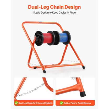 Hopfällbar trådrullställ Kraftig kabelhållare Elektrisk Industri