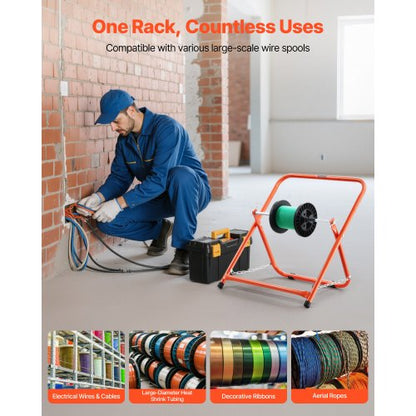Hopfällbar trådrullställ Kraftig kabelhållare Elektrisk Industri