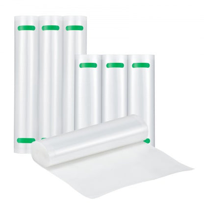 Vacuum Sealer Bags, 3 Rolls 11 In x 20 Ft & 3 Rolls 8 In x 20 Ft, Non-BPA Food Grade Seal A Meal Freezer Bag, Customizable Vac Sealing Food Saver Bags, Storage Vac Bag for Meal Prep or Sous Vide
