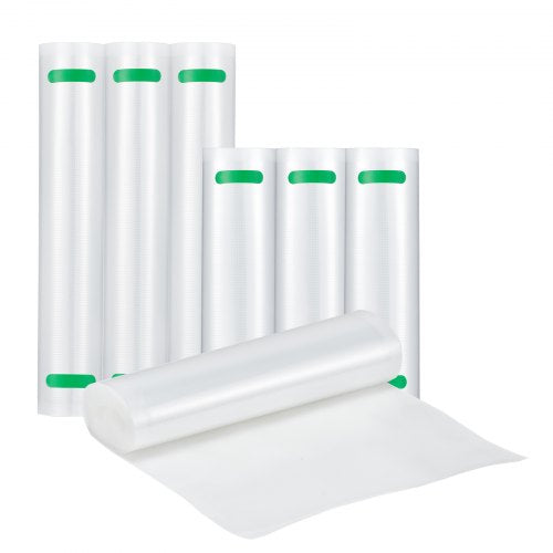 Vacuum Sealer Bags, 3 Rolls 11 In x 20 Ft & 3 Rolls 8 In x 20 Ft, Non-BPA Food Grade Seal A Meal Freezer Bag, Customizable Vac Sealing Food Saver Bags, Storage Vac Bag for Meal Prep or Sous Vide