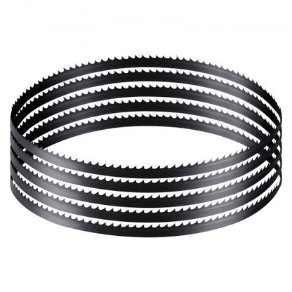 Bandsaw Blade, 60 Inch Length, 6 TPI Band Saw Blade with 15 HRC Hardened Sharp Teeth, SK5 High-Strength Carbon Steel, 0.25 Inch Width, Replacement for Major Woodworking Band Saw Brands, 1 Pack