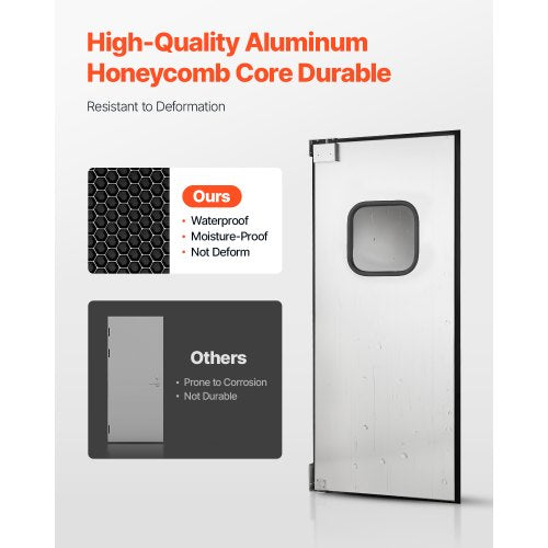 Trafikdörr i rostfritt stål, enkel panel, 91,4x213,4 cm, kommersiell |  EU