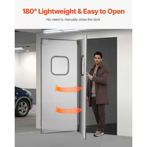 Trafikdörr i rostfritt stål, enkel panel, 91,4x213,4 cm, kommersiell |  EU