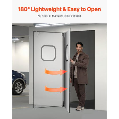 Trafikdörr i rostfritt stål, enkel panel, 91,4x213,4 cm, kommersiell |  EU