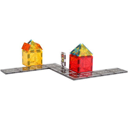 Magnetische Fliesen Magnetisches Bauspielzeug 56 PCS Magnetblöcke für Kinder 3D-Set