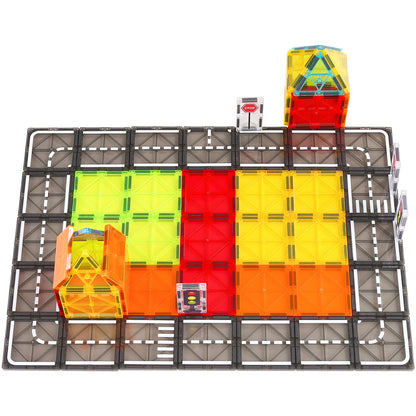Magnetische Fliesen Magnetisches Bauspielzeug 56 PCS Magnetblöcke für Kinder 3D-Set