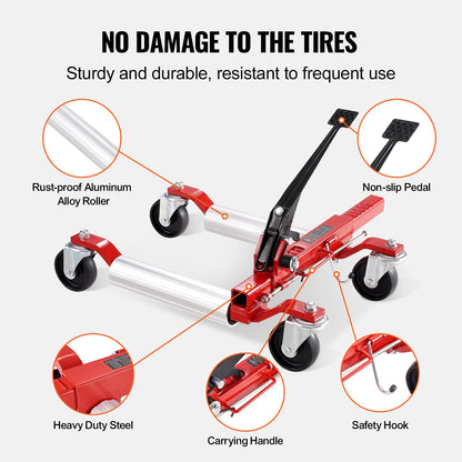 Rad Dolly Heavy Duty Fahrzeug Positionierung Reifen Auto Heber 1500Lbs 2 Pack