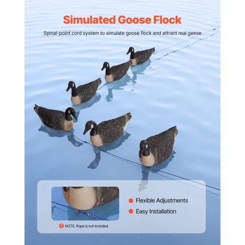 Canada Goose Decoy Outdoor Goose Float with Ultra-Realistic Color 6-Pack