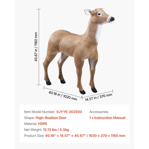 Hjortlockbete Utomhus Realistiska Hindlockbete För Jakt Hopfällbara Ben 1-Pack