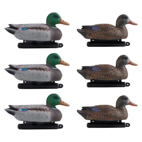 Duck Decoys, Realistic Floating Duck Decoys, Weight Forward Swim, Plastic Duck Hunting Decoy Outdoor for Hunting, for Pool, Pond, and Lake, Garden Yard Decoration, Easy to Carry and Use, 6-Pack