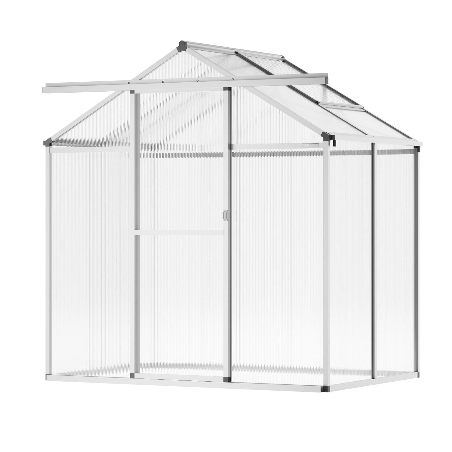 Polycarbonat-Gewächshaus 6 x 4 Fuß, begehbares Gewächshaus für den Garten