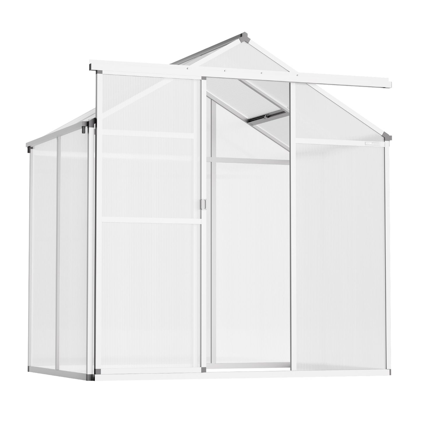 Polycarbonat-Gewächshaus 6 x 4 Fuß, begehbares Gewächshaus für den Garten