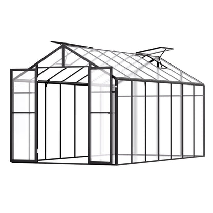 Polycarbonate Greenhouse 8 x 14 Ft Outdoor Walk-in Greenhouse for Garden