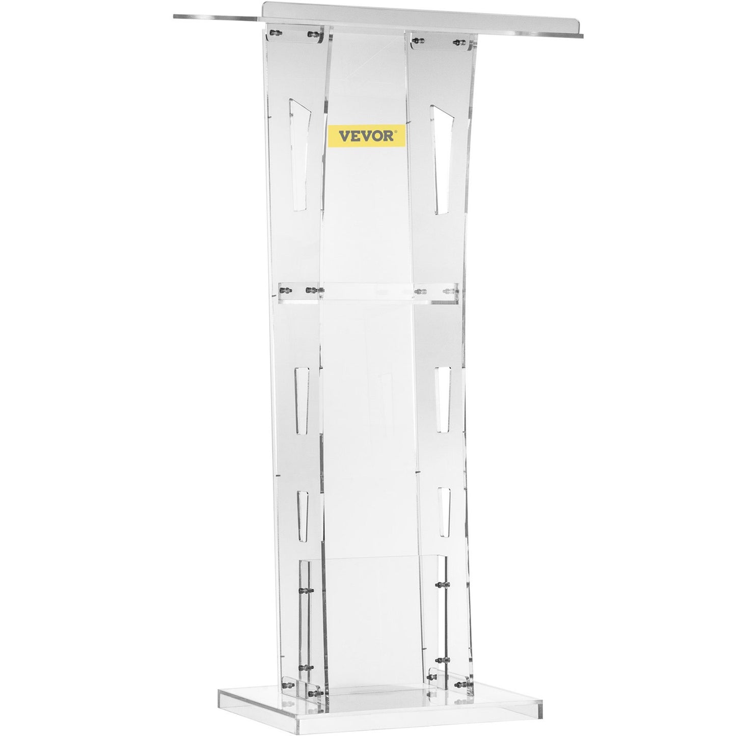 Acrylic Podium 45\" Tall Plexiglass Podium 26.8\"x15\" Table Acrylic Pulpits for Churches with 8 mm Thick Acrylic Board Acrylic Podiums and Lecterns Design for Lecture Recital Speech & Presentat