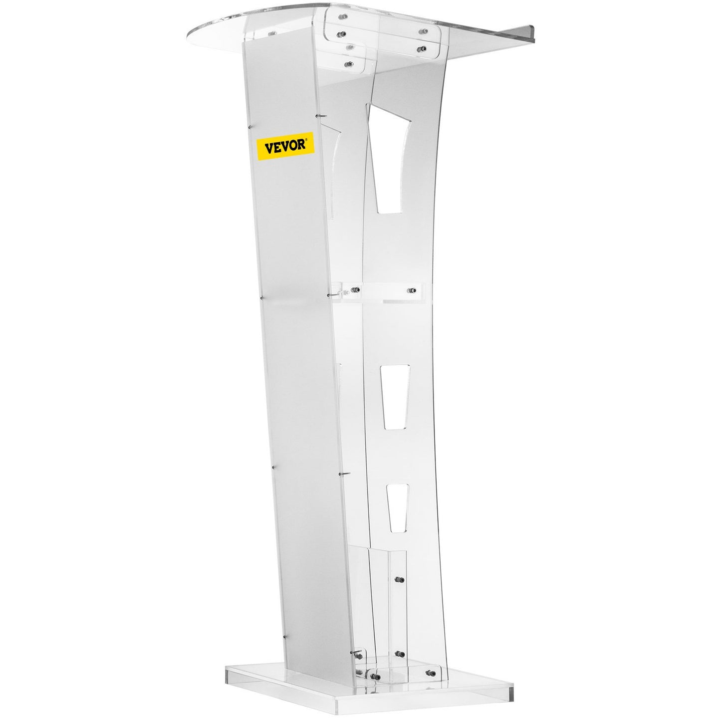 Acrylic Podium 45\" Tall Plexiglass Podium 26.8\"x15\" Table Acrylic Pulpits for Churches with 8 mm Thick Acrylic Board Acrylic Podiums and Lecterns Design for Lecture Recital Speech & Presentat
