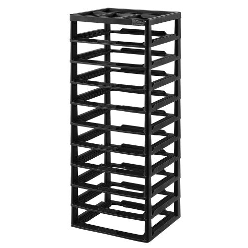 Plastic Storage Organizer, 10-Tier Large Capacity with Organizer Top, Black Frame Only, PP Material Multifunctional Scrapbook Storage, for Office Essentials Tools Arts and Crafts Supplies