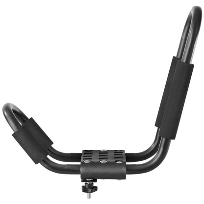 Kayak Roof Rack 2 Pairs J-Bar, Soft Roof Rack, Top Mount Tie Down, Carrier for Kayak, Surfboard, Canoe, SUP, Ski Board, Mount on Car, SUV, Truck, 2 Kayaks