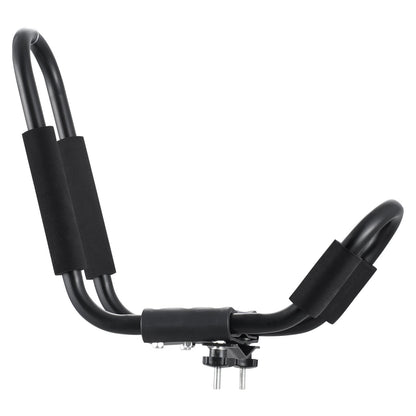 Kayak Roof Rack 2 Pairs J-Bar, Soft Roof Rack, Top Mount Tie Down, Carrier for Kayak, Surfboard, Canoe, SUP, Ski Board, Mount on Car, SUV, Truck, 2 Kayaks