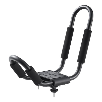 Kayak Roof Rack 2 Pairs J-Bar, Soft Roof Rack, Top Mount Tie Down, Carrier for Kayak, Surfboard, Canoe, SUP, Ski Board, Mount on Car, SUV, Truck, 2 Kayaks