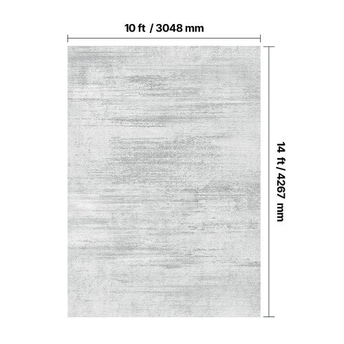 Großer Teppich 3x4,5 m rutschfeste und reißfeste Bodenmatte modern grau