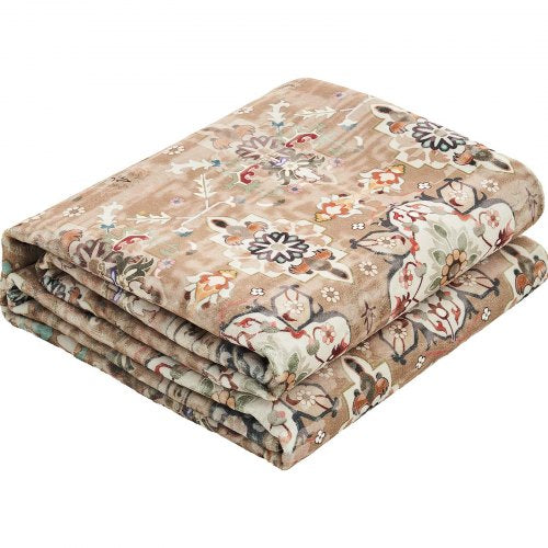 Stor Matta 2,1x2,7 m Halkfri Golvmatta Vintage Brun Grön