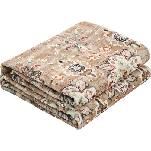 Großflächiger 2,4 x 3,4 m rutschfester Indoor-Teppich Vintage braun grün