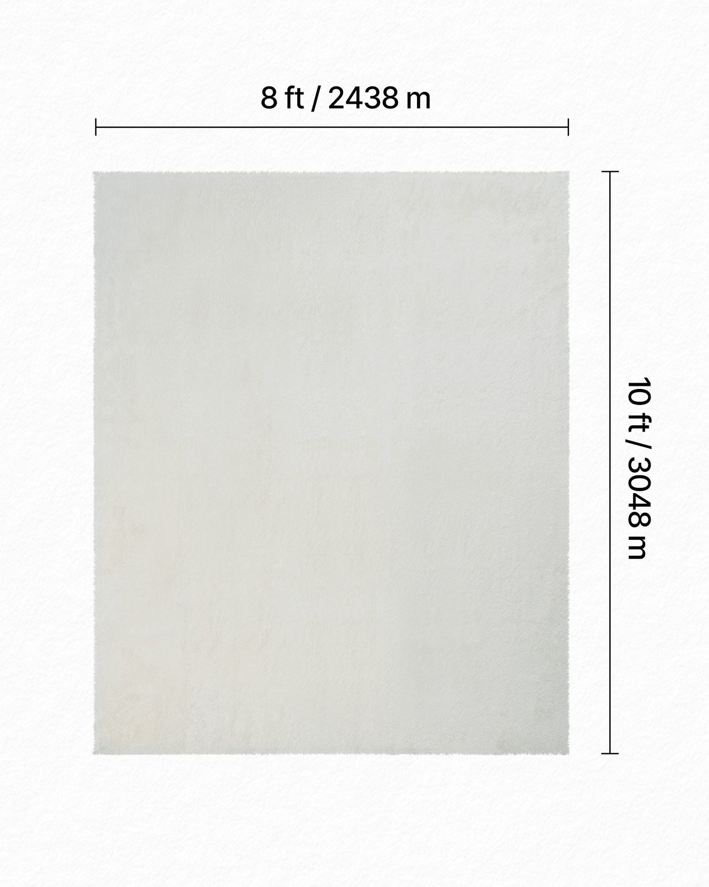 Indoor Plush Area Rugs, 8 x 10 ft Soft Plush Carpet, Furry Shag Area Rugs for Living Room, Bedroom, Sunroom, Modern Home Decor Aesthetic, Non-Shedding, Non-Woven, Slip-Resistant, Ivory White