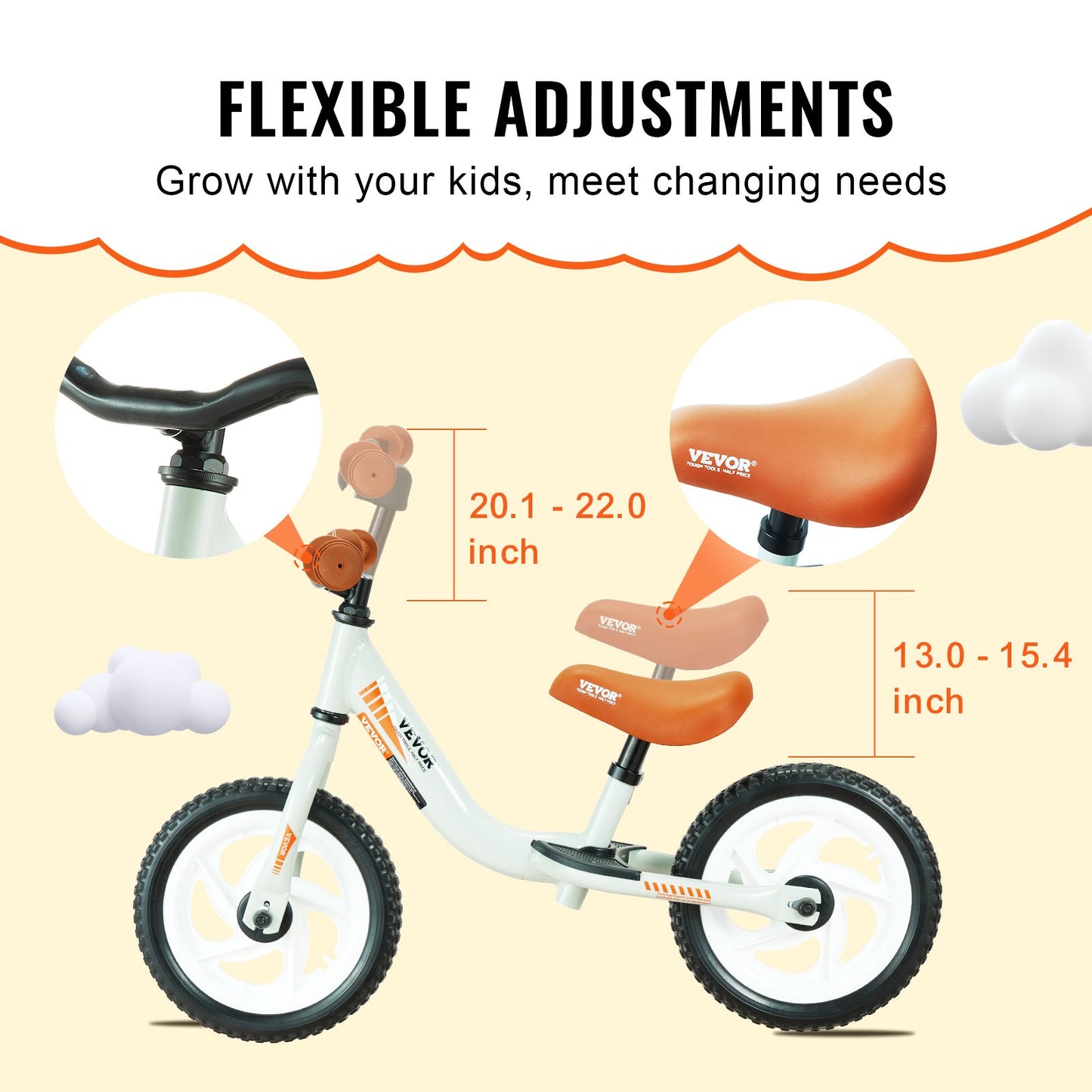 Toddler Balance Bike Aluminum Alloy Balance Bike for 1-5 Years Boy Girl