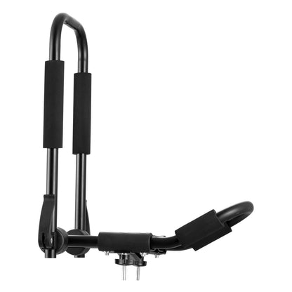 Kayak roof rack 2 pairs J-Bar, soft roof rack quick-folding, top-mounted attachment, carrier for kayak, surfboard, canoe, SUP, ski board, mount on car, SUV, truck, 2 kayaks