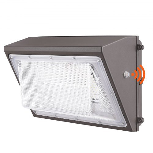 LED Wall Pack Lights, 120W 11000LM, 5000K Commercial Outdoor Lights Security Lighting Fixture, with Intelligent Light Sensing 240 LED beads Energy Saving for Garages Yards, IP65 Waterproof