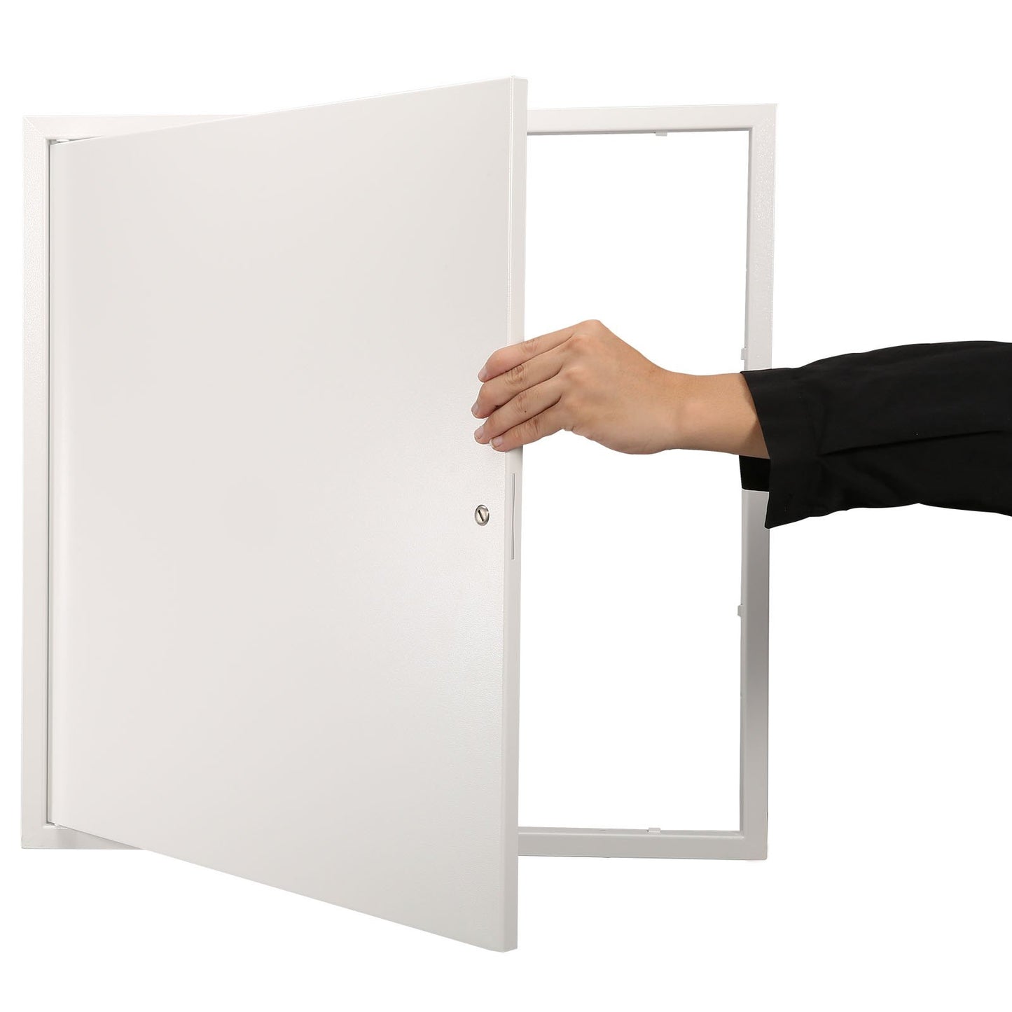 Drywall and Ceiling Access Panel, 24 x 24 Inch Plumbing Access Panels, Reinforced Access Door, Heavy Duty Steel Wall Hole Cover, Easy Install, Removable Hinged Panel for Wires and Cables, Silver