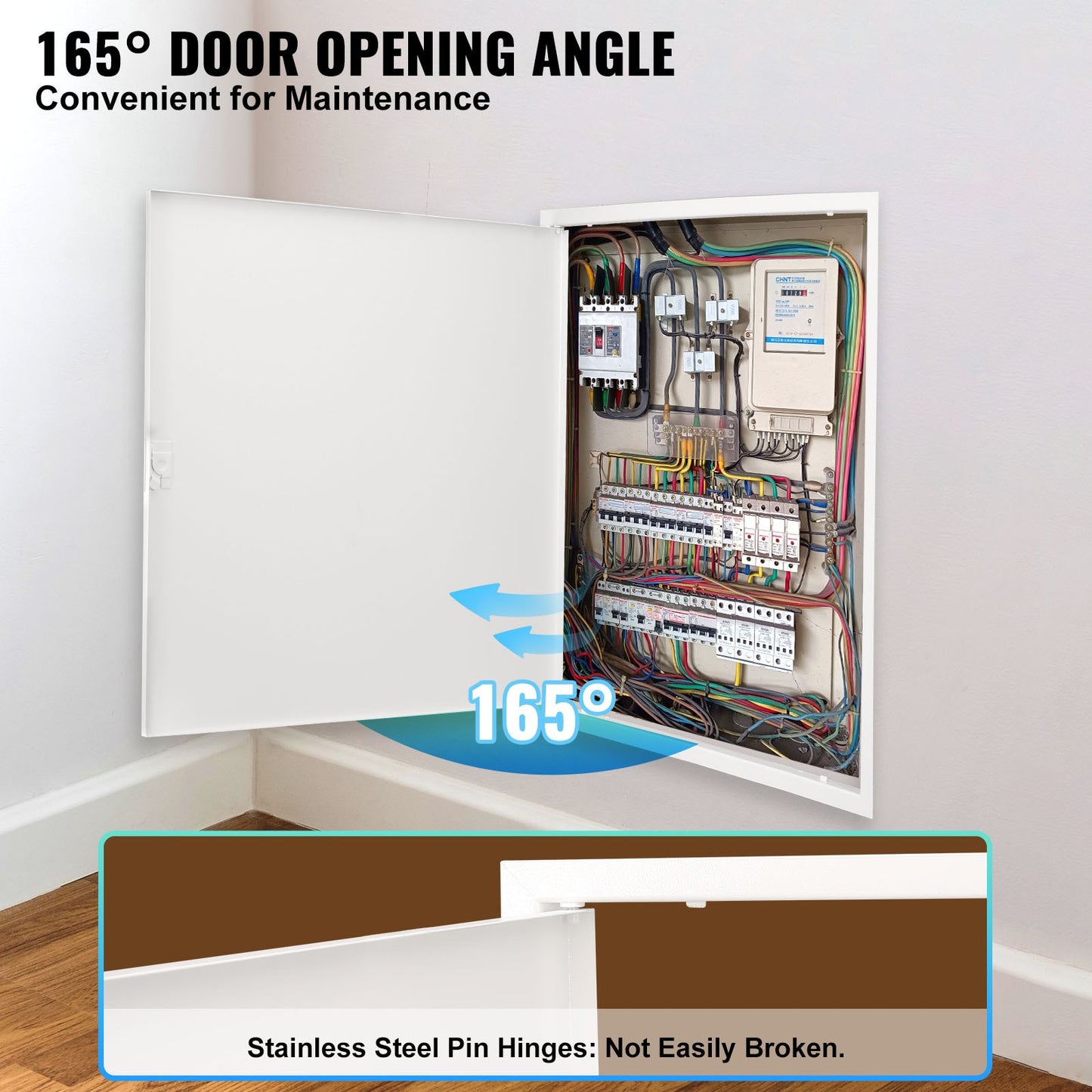 Access Panel for Drywall & Ceiling, 24 x 24 Inch Plumbing Access Panels, Reinforced Access Door, Heavy-Duty Steel Wall Hole Cover, Easy Install Removable Hinged Panel for Wiring & Cables, Silver