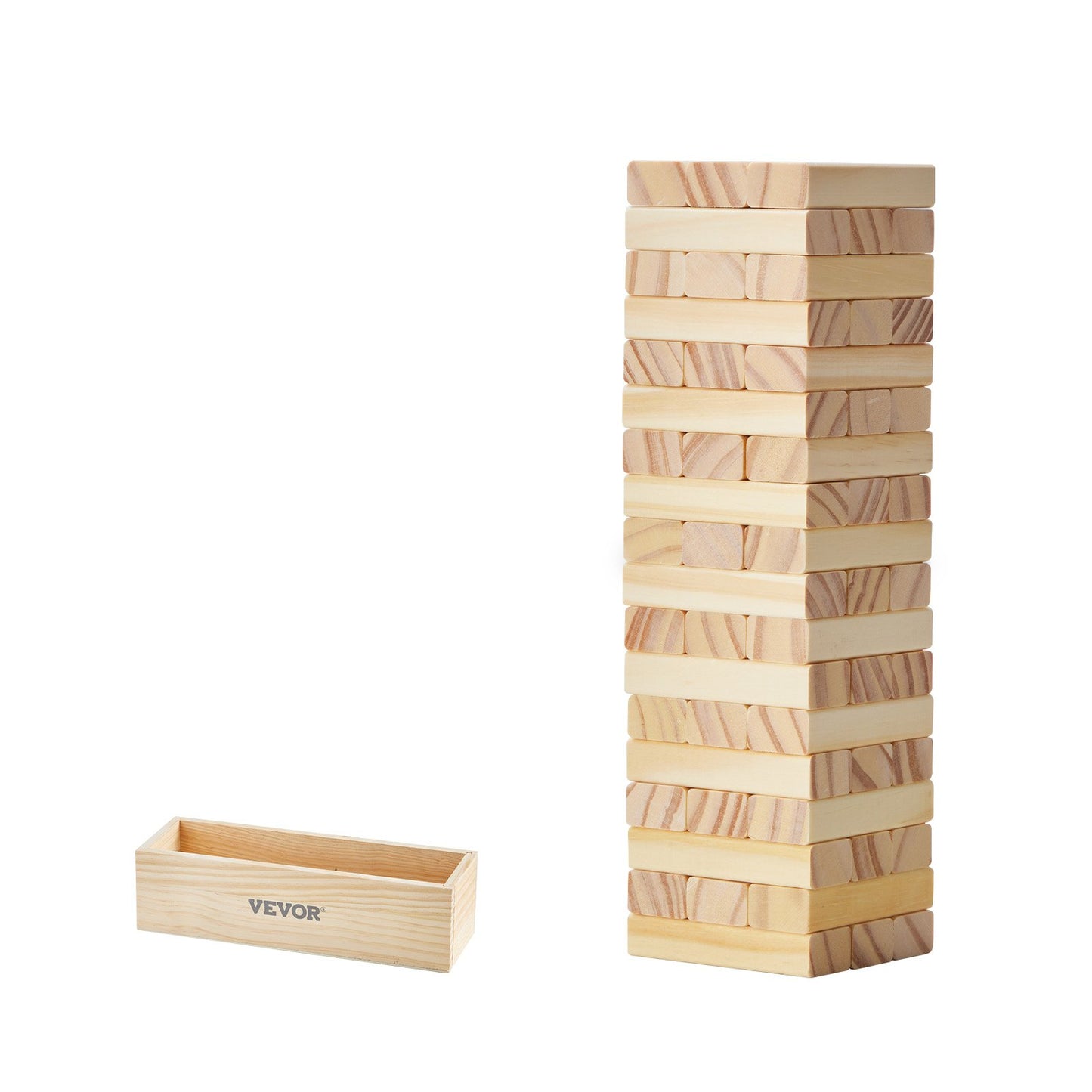 Tumbling Timber Spielzeug 54 Blöcke Tumbling Tower Blocks Spiel Kiefernholzkiste