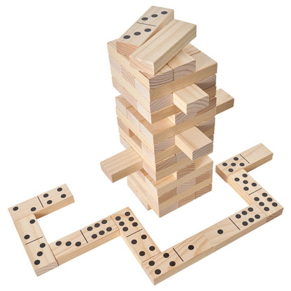 Tumbling Timber Toy 60 Blocks Giant Tumble Tower Blocks Game Pine Wood Bag