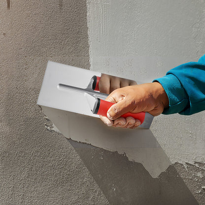 Tile Tools, Stainless Steel Flat Finishing Trowel, 10.9 x 4.4 in Concrete Cement Drywall Plastering Tile Masonry Construction Hand Tools with Handle, for Apply, Spread, Flatten, Smooth, Polish